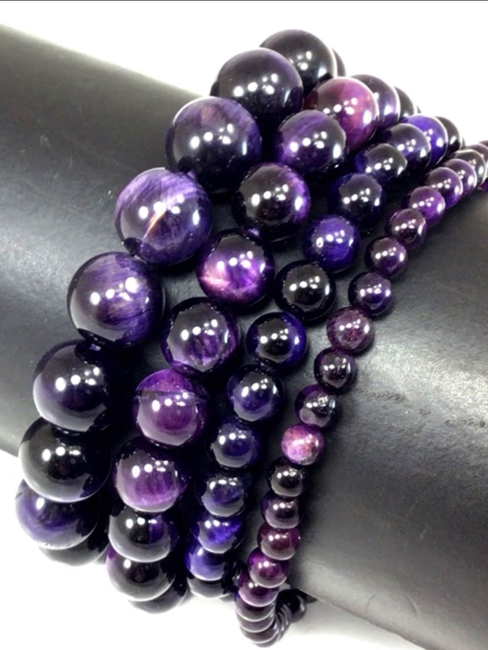 🆕New Purple Tiger’s Eye 8mm Healing Gemstone Bracelet - Picture 2 of 2